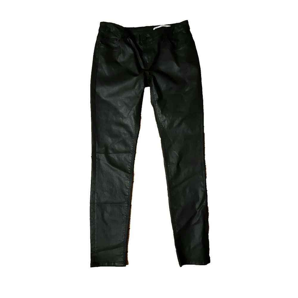 Zara Women's Size 6 Black Coated Skinny Jeans